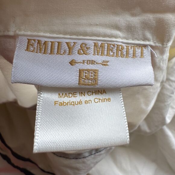 Pottery Barn Teen Emily & Meritt The Scallop TWIN Duvet Cover + Sham - Read - Picture 10 of 15